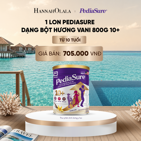  1 LON PEDIASURE DẠNG BỘT HƯƠNG VANI 800G 10+ DEAL :_ D1842 