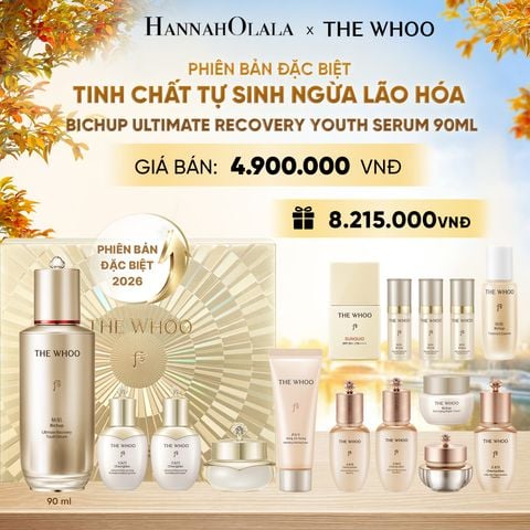  PHIÊN BẢN ĐẶC BIỆT - BỘ TINH CHẤT TỰ SINH NGỪA LÃO HÓA THẾ HỆ THỨ 4 THE WHOO BICHUP ULTIMATE RECOVERY YOUTH SERUM 90ML - E2101 