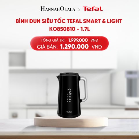  DEAL 20.2: BÌNH ĐUN SIÊU TỐC TEFAL SMART & LIGHT KO850810 - 1.7L 