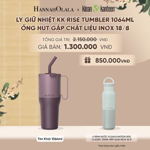  LY GIỮ NHIỆT KLEAN KANTEEN RISE TUMBLER 1064ML ỐNG HÚT GẬP CHẤT LIỆU INOX 18/8 - A707 