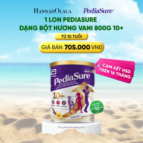  DEAL_2: 1 LON PEDIASURE DẠNG BỘT HƯƠNG VANI 800G 10+ 