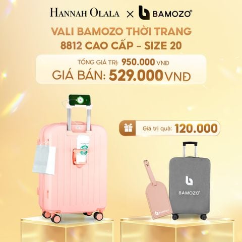  C266_DEAL 3: VALI BAMOZO 8812 CAO CẤP (TẶNG BỌC VALI + THẺ TÊN DA) 