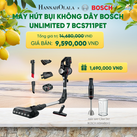  MÁY HÚT BỤI KHÔNG DÂY BOSCH UNLIMITED 7 BCS711PET - A2359 