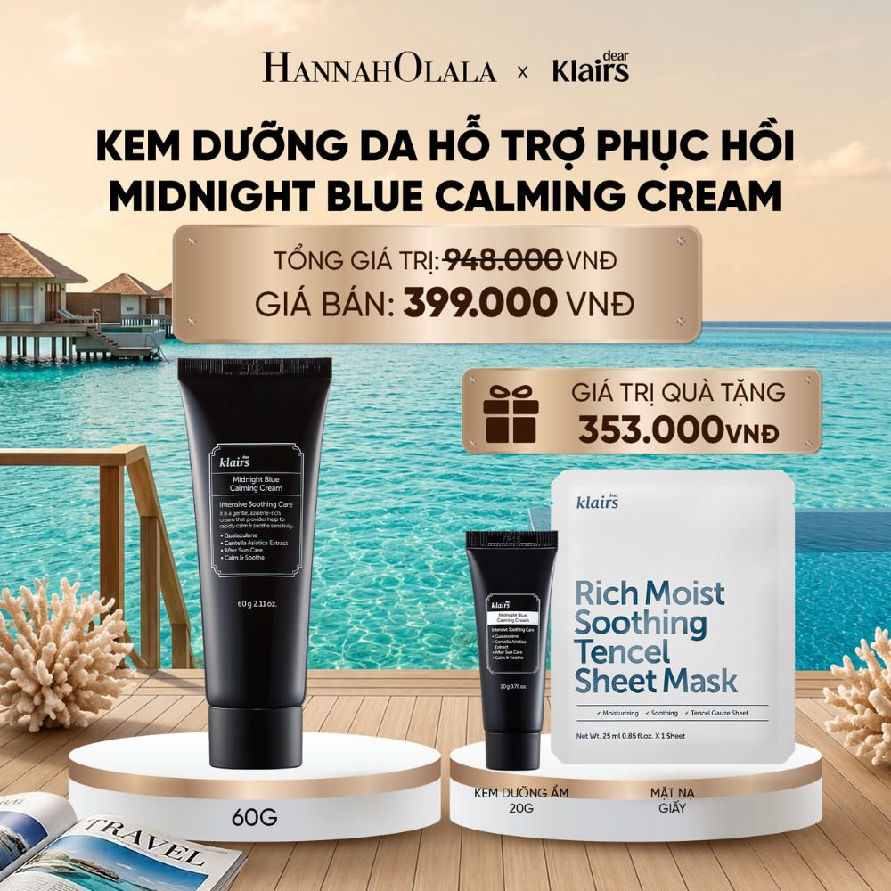  DEAR, KLAIRS KEM DƯỠNG MIDNIGHT BLUE CALMING CREAM 60G_ D113 