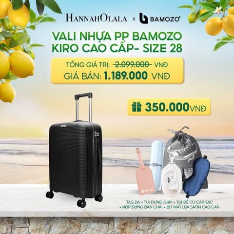  VALI BAMOZO KIRO NHỰA PP CAO CẤP CHỐNG VỠ, CHỐNG RẠCH (TẶNG VÍ THẺ DA CARD HOLDER BAMOZO) - DEAL 7 - A1261 