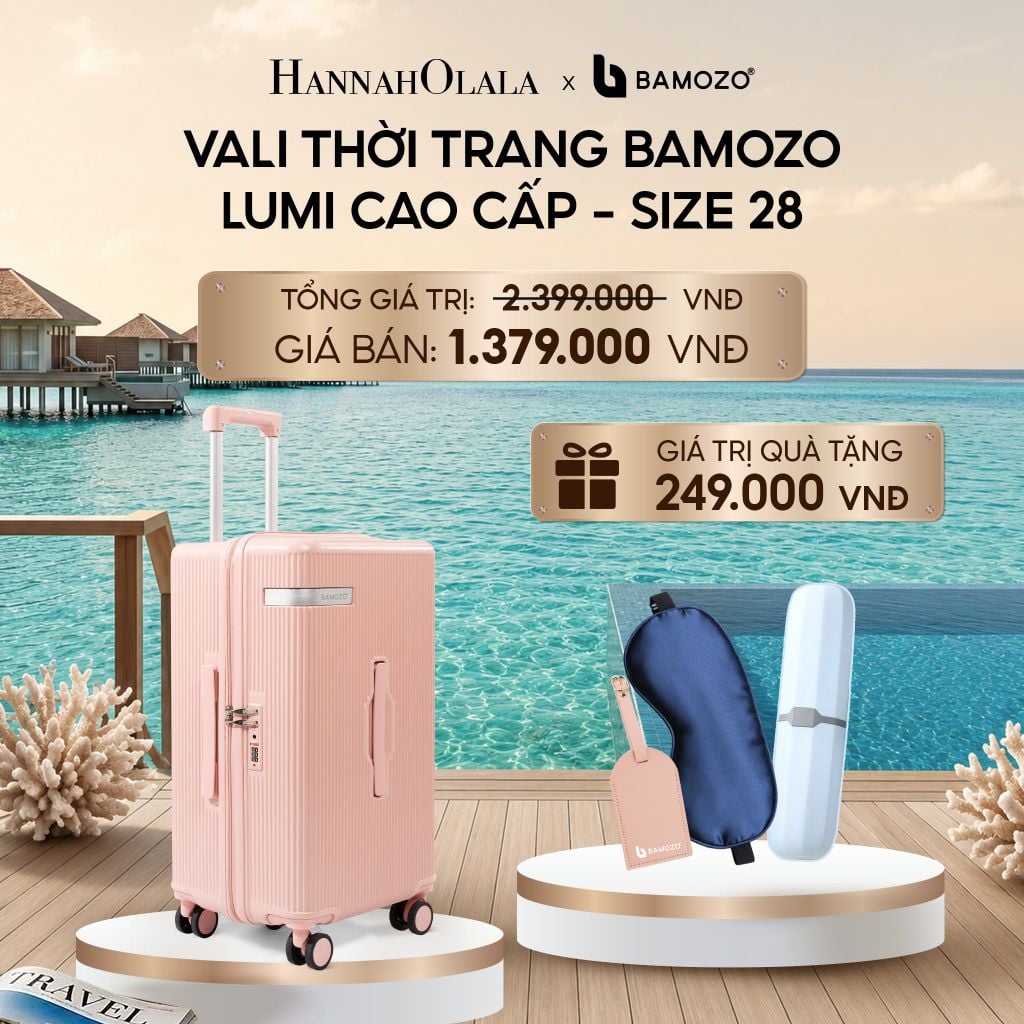  VALI BAMOZO LUMISPACE CAO CẤP (TẶNG TAG VALI DA, HỘP ĐỰNG BÀN CHẢI, BỊT MẮT LỤA SATIN)_ D478 