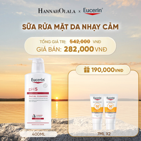  SỮA RỬA MẶT KHÔNG GÂY KÍCH ỨNG CHO DA NHẠY CẢM EUCERIN PH5 FACIAL CLEANSER 400ML - B602 