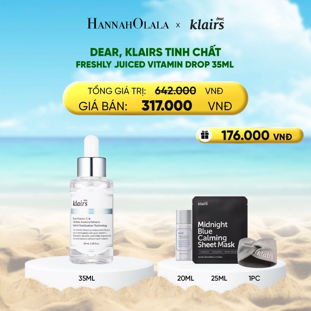  DEAL 2 : DEAR, KLAIRS TINH CHẤT FRESHLY JUICED VITAMIN DROP 35ML 