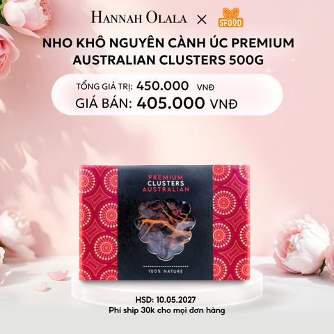  E174: DEAL 2: NHO KHÔ NGUYÊN CÀNH ÚC PREMIUM AUSTRALIAN CLUSTERS 500G 