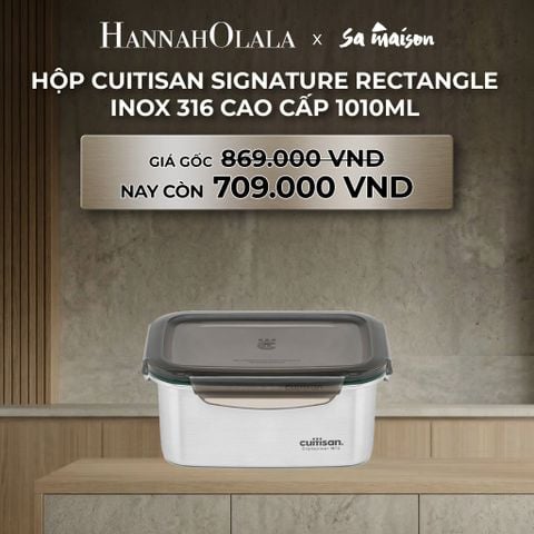  DEAL 3: HỘP INOX CAO CẤP CUITISAN SIGNATURE RECTANGLE INOX 316 