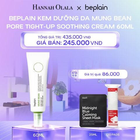  DEAL 2: BEPLAIN KEM DƯỠNG DA MUNG BEAN PORE TIGHT-UP SOOTHING CREAM 60ML 