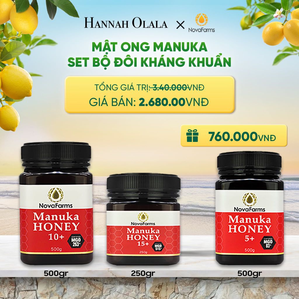  MẬT ONG MANUKA NOVAFARM – SET BỘ ĐÔI KHÁNG KHUẨN 