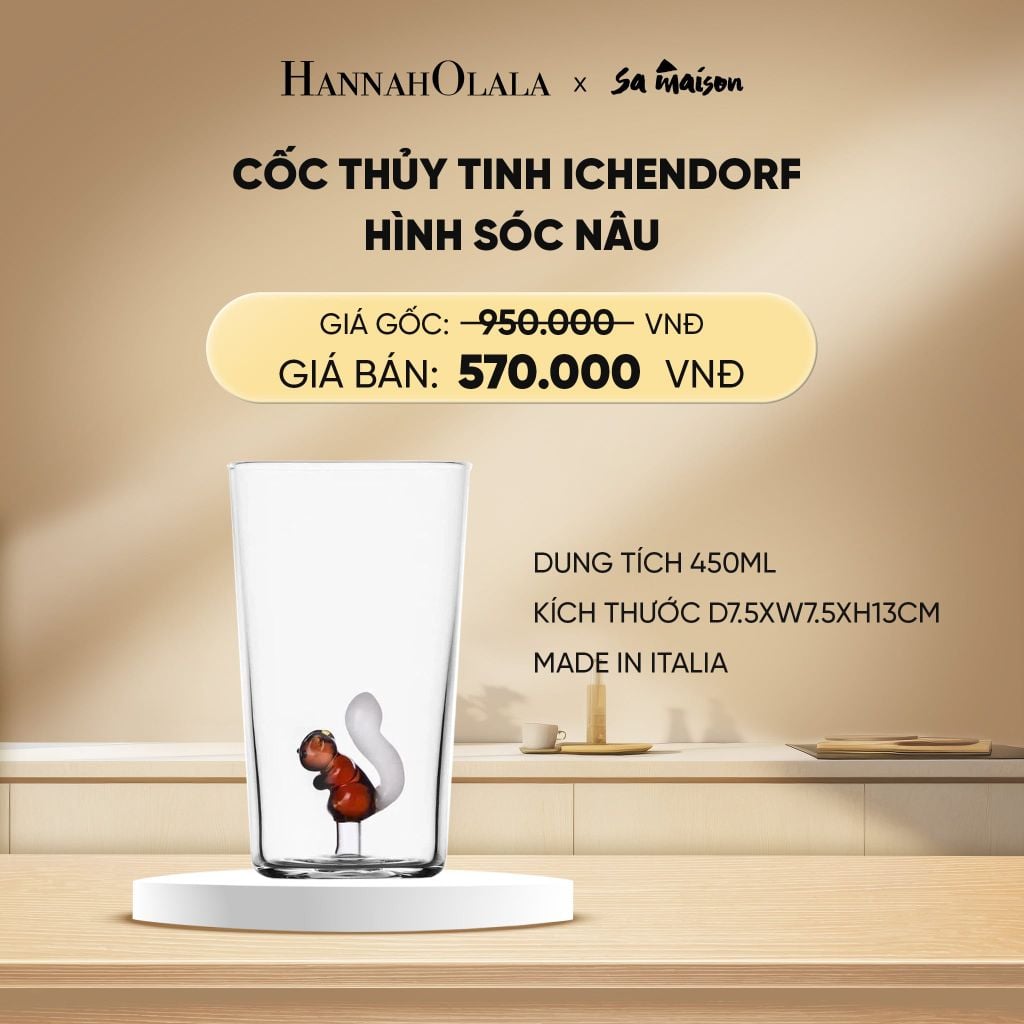  DEAL 7: CỐC THỦY TINH ICHENDORF TRANG TRÍ HÌNH 