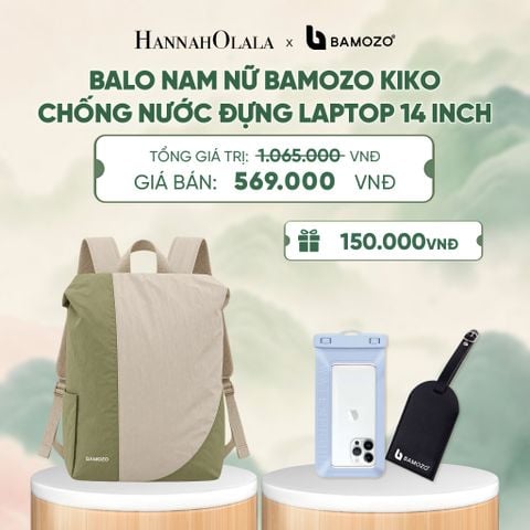  BALO NAM NỮ BAMOZO KIKO PHỐI MÀU CHỐNG NƯỚC ĐỰNG LAPTOP 14 INCH, BALO ĐI HỌC ĐI LÀM PHONG CÁCH HÀN QUỐC (TAG THẺ DA CHỐNG THẤT LẠC + TÚI ĐỰNG ĐIỆN THOẠI CHỐNG NƯỚC) - A732 