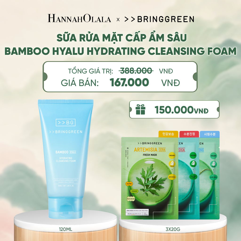  SỮA RỬA MẶT BAMBOO HYALU HYDRATING CLEANSING FOAM 120ML - A1425 