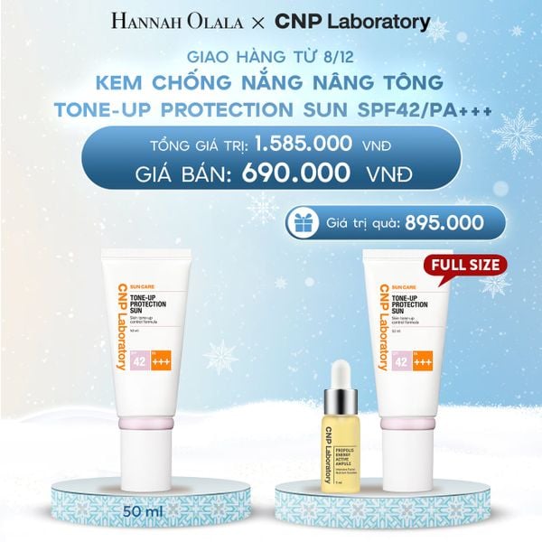  DEAL 2BK: KEM CHỐNG NẮNG NÂNG TÔNG CNP LABORATORY TONE-UP PROTECTION SUN SPF42/PA+++ 50ML - GIAO HÀNG TỪ 8/12 