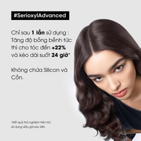 DẦU GỘI LÀM SẠCH TÓC & GIÚP TÓC TRÔNG DÀY HƠN SERIOXYL ADVANCED 500ML - DÀNH CHO TÓC THƯA, MẢNH, RỤNG - D17 