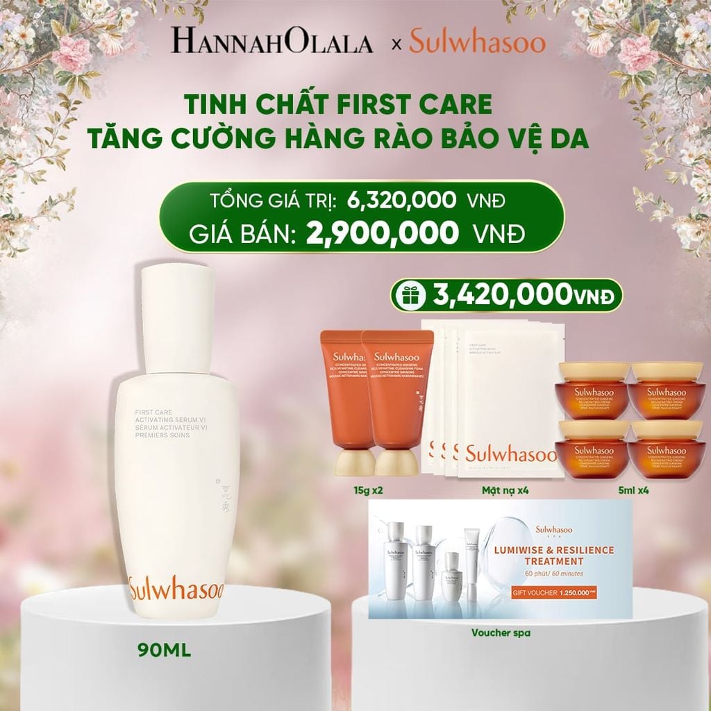  DEAL 1: TINH CHẤT FIRST CARE TĂNG CƯỜNG HÀNG RÀO BẢO VỆ DA 90ML 