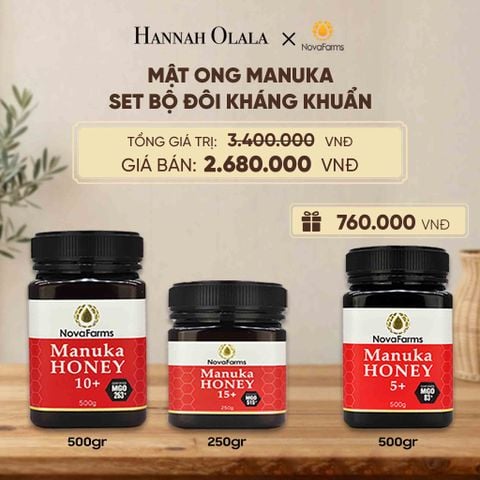  MẬT ONG MANUKA NOVAFARM – SET BỘ ĐÔI KHÁNG KHUẨN - D206 