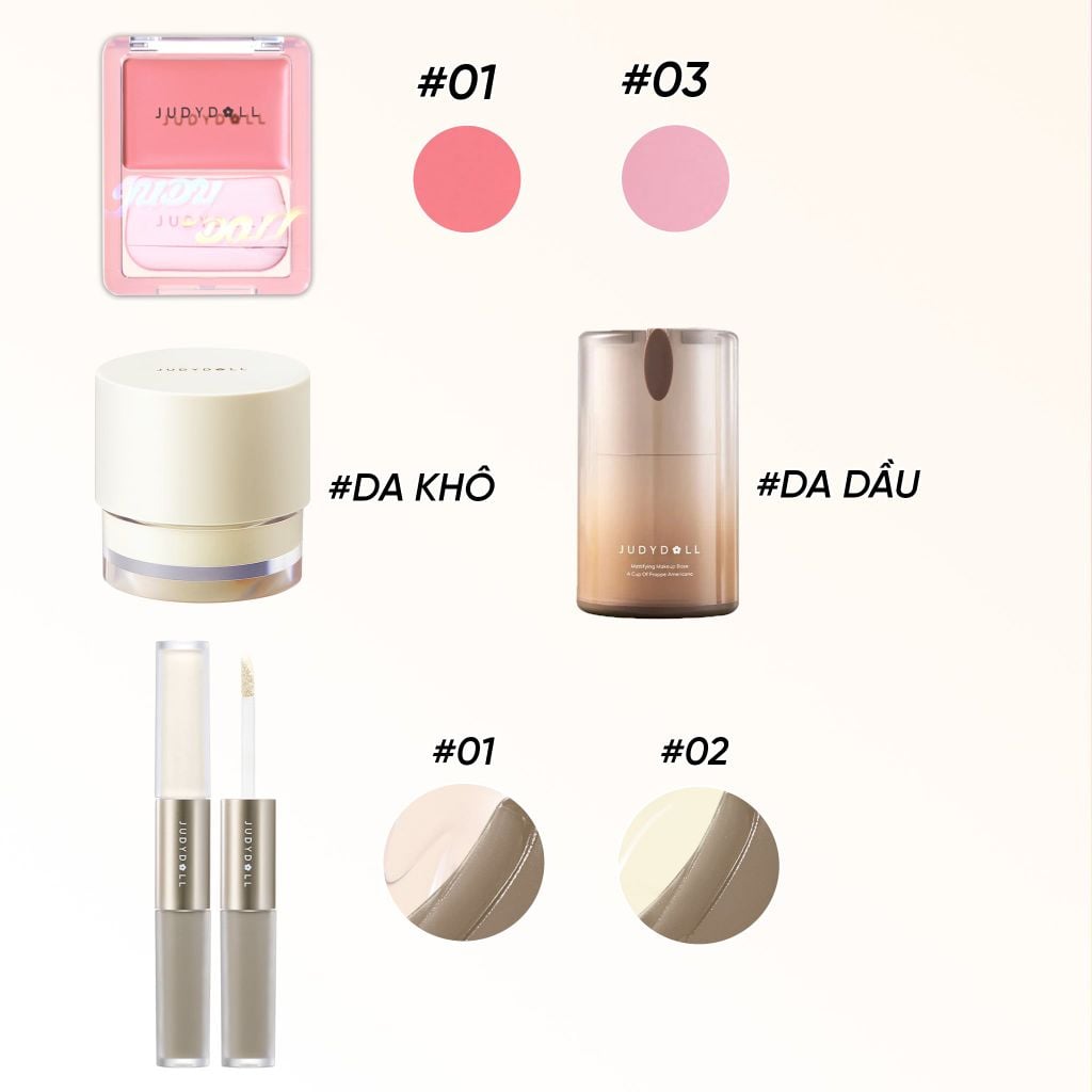  KEM LÓT + KEM TẠO KHỐI 2 ĐẦU + MÁ HỒNG KEM (GLOW)_ D1470 