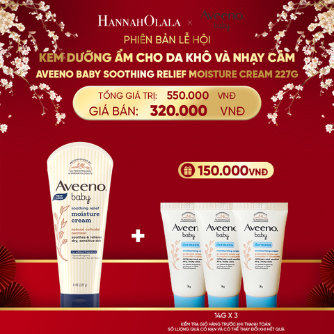  DEAL 9: KEM DƯỠNG ẨM CHO DA KHÔ VÀ NHẠY CẢM AVEENO BABY SOOTHING RELIEF MOISTURE CREAM 227G 