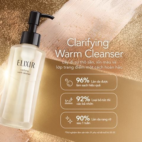  DEAL 15: GEL RỬA MẶT SẠCH SÂU, DƯỠNG ẨM ELIXIR CLARIFYING WARM CLEANSER 