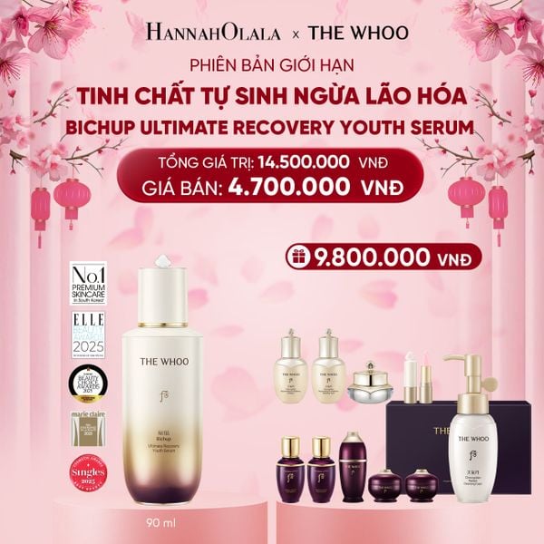  [GIAO HÀNG TỪ 08.01] DEAL 2: PHIÊN BẢN ĐẶC BIỆT 2025 - TINH CHẤT TỰ SINH NGỪA LÃO HÓA THẾ HỆ THỨ 4 THE WHOO BICHUP ULTIMATE RECOVERY YOUTH SERUM 90ML 