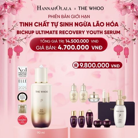  [GIAO HÀNG TỪ 08.01] DEAL 2: PHIÊN BẢN ĐẶC BIỆT 2025 - TINH CHẤT TỰ SINH NGỪA LÃO HÓA THẾ HỆ THỨ 4 THE WHOO BICHUP ULTIMATE RECOVERY YOUTH SERUM 90ML 