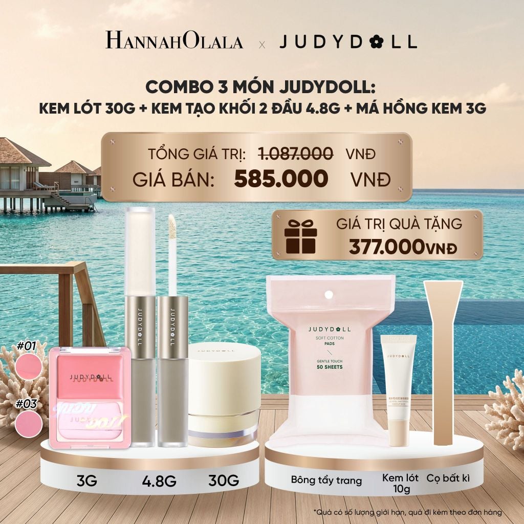  KEM LÓT + KEM TẠO KHỐI 2 ĐẦU + MÁ HỒNG KEM (GLOW)_ D1470 