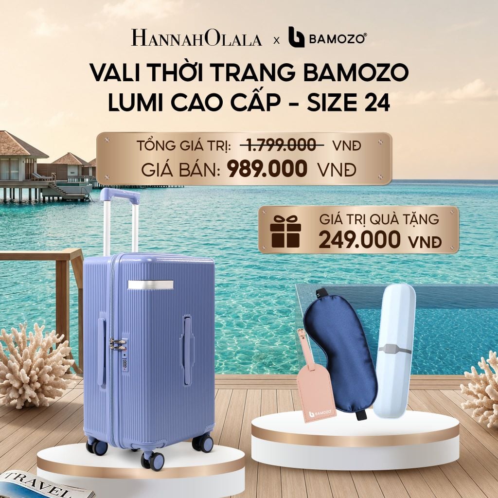  VALI BAMOZO LUMISPACE CAO CẤP (TẶNG TAG VALI DA, HỘP ĐỰNG BÀN CHẢI, BỊT MẮT LỤA SATIN)_ D478 