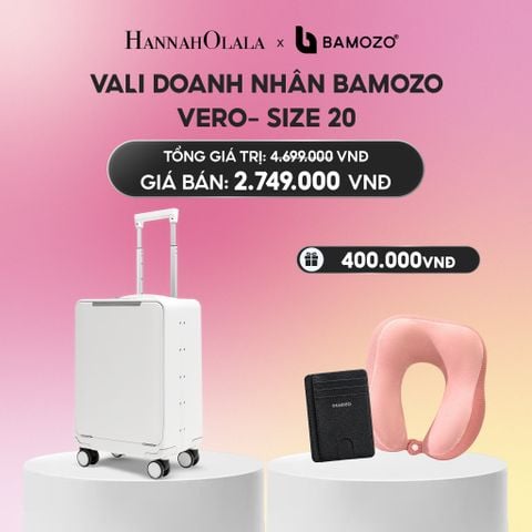  VALI DOANH NHÂN BAMOZO VERO KHUNG NHÔM CAO CẤP (TẶNG VÍ THẺ DA CARD HOLDER BAMOZO, GỐI CHỮ U ĐỠ CỔ)_A2228 