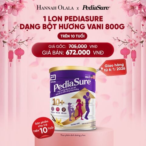  DEAL 2: [GIAO HÀNG TỪ NGÀY 06/01/2026) 1 LON PEDIASURE DẠNG BỘT HƯƠNG VANI 800G 10+ 