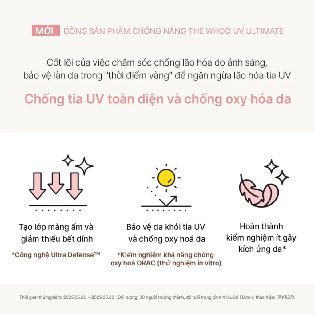  DEAL 27: PHIÊN BẢN NÂNG CẤP - KEM CHỐNG NẮNG NÂNG TÔNG THE WHOO UV ULTIMATE BRIGHTENING TONE-UP SUNSCREEN 50ML 
