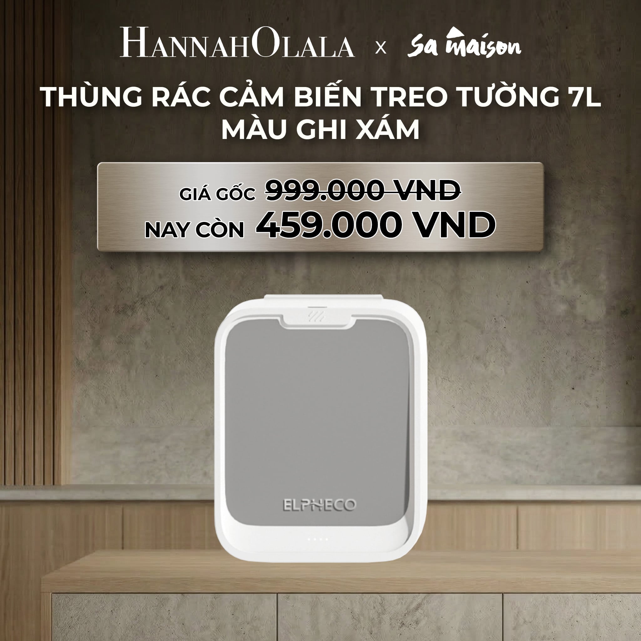 Thùng Rác Cảm Biến Gắn Tủ 7L