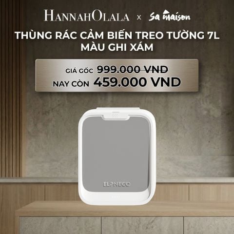  DEAL 9: THÙNG RÁC CẢM BIẾN TREO TƯỜNG MỞ CÁNH/ GẮN TỦ 7L 