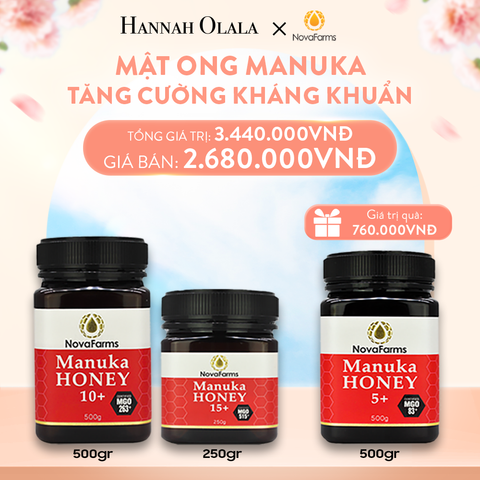  A600_DEAL 2: BỘ ĐÔI MẬT ONG MANUKA NOVAFARM- TĂNG CƯỜNG KHÁNG KHUẨN 