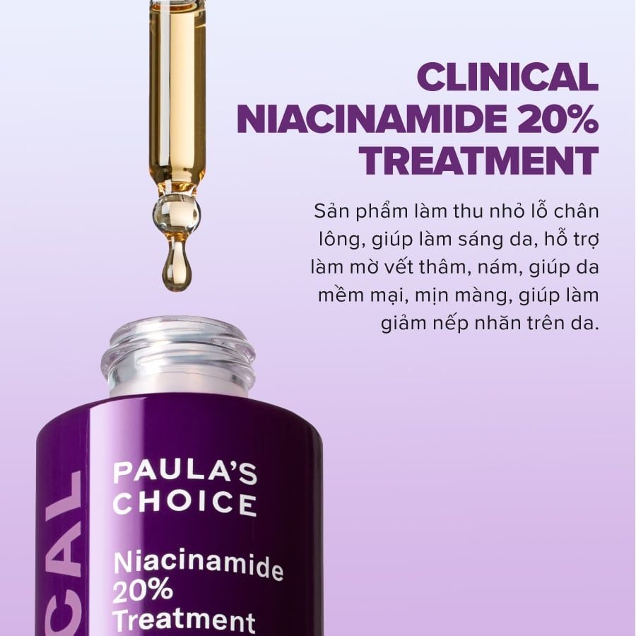  DEAL 4: TINH CHẤT SE KHÍT LỖ CHÂN LÔNG VÀ LÀM MỜ THÂM MỤN NIACINAMIDE 20% 20ML 