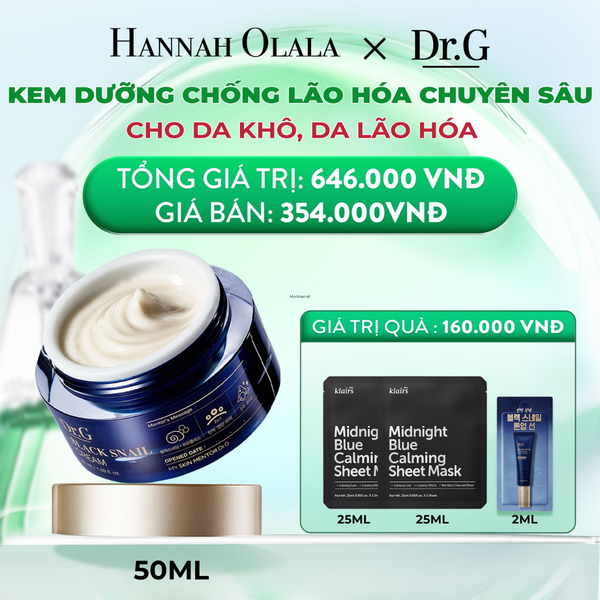  M53_DEAL 5: KEM DƯỠNG NGĂN NGỪA LÃO HÓA DA DRG BLACK SNAIL CREAM 50ML 