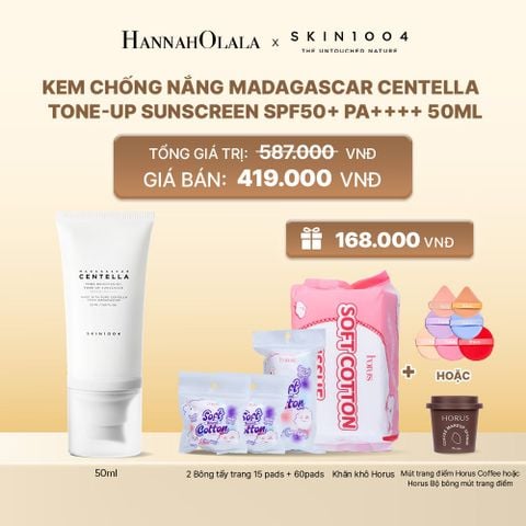 SKIN1004 KEM CHỐNG NẮNG MADAGASCAR CENTELLA TONE BRIGHTENING TONE-UP SUNSCREEN SPF50+ PA++++ 50ML_K191 