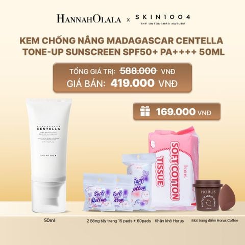  SKIN1004 KEM CHỐNG NẮNG MADAGASCAR CENTELLA TONE BRIGHTENING TONE-UP SUNSCREEN SPF50+ PA++++ 50ML 