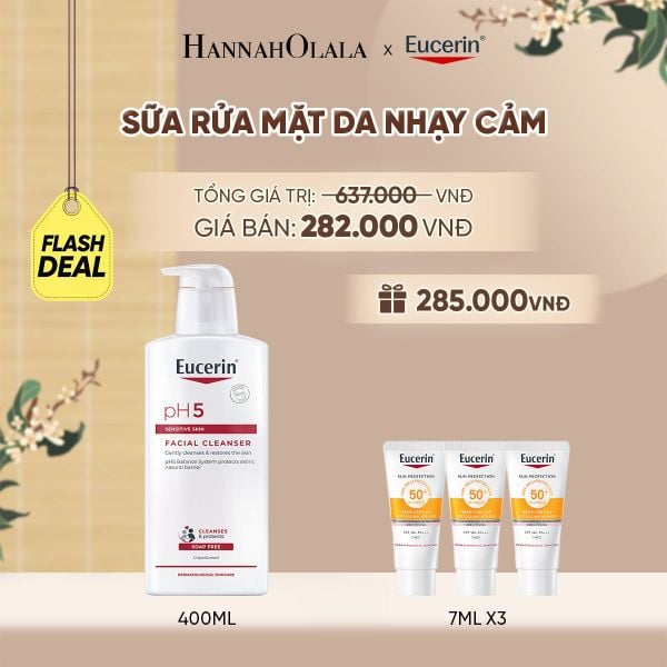  FD SỮA RỬA MẶT KHÔNG GÂY KÍCH ỨNG CHO DA NHẠY CẢM EUCERIN PH5 FACIAL CLEANSER 400ML - A1216 