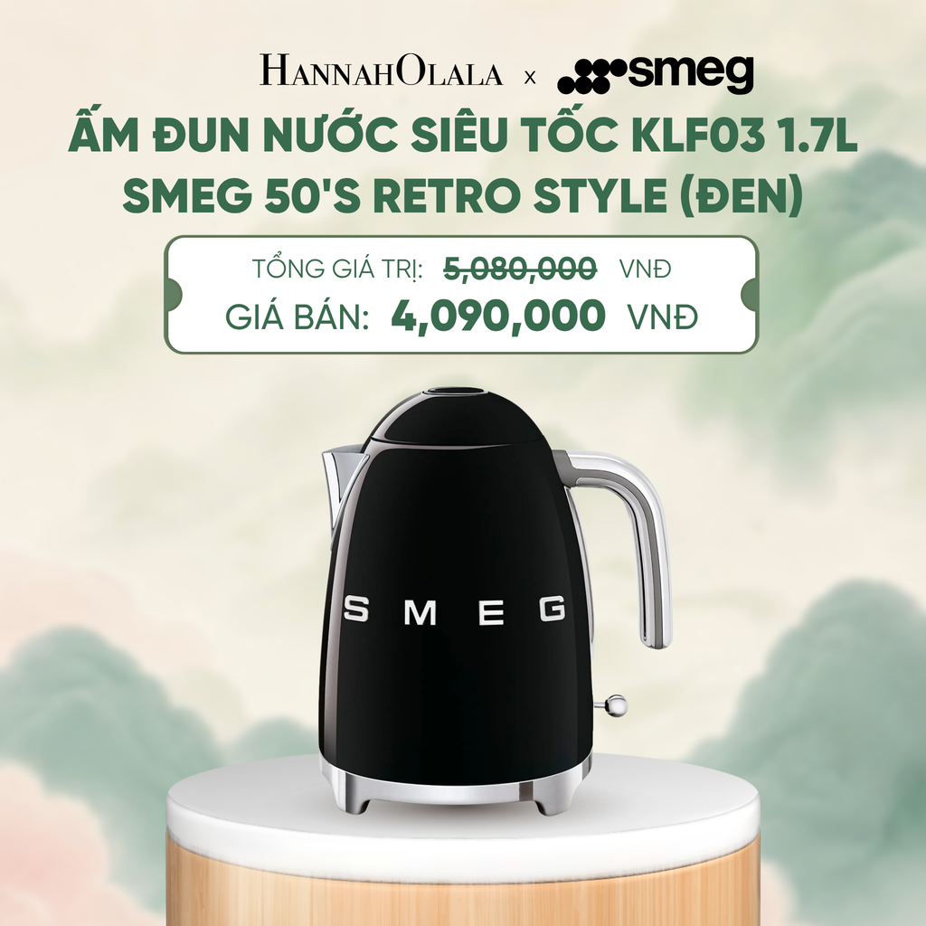  ẤM ĐUN NƯỚC SIÊU TỐC KLF03 1.7L SMEG 50'S RETRO STYLE - A1841 