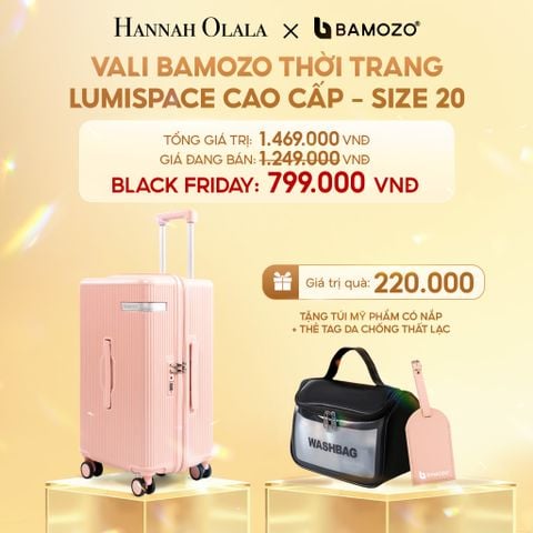  DEAL 1: VALI BAMOZO LUMISPACE CAO CẤP (TẶNG TÚI MỸ PHẨM CÓ NẮP + THẺ TAG DA CHỐNG THẤT LẠC) 