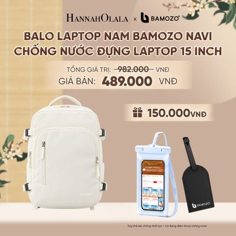  BALO LAPTOP NAM BAMOZO NAVI ĐA NĂNG CHỐNG NƯỚC ĐỰNG LAPTOP 15 INCH CÓ NGĂN ĐỰNG GIÀY ĐI LÀM CÔNG TÁC (TAG THẺ DA CHỐNG THẤT LẠC + TÚI ĐỰNG ĐIỆN THOẠI CHỐNG NƯỚC) - A2504 
