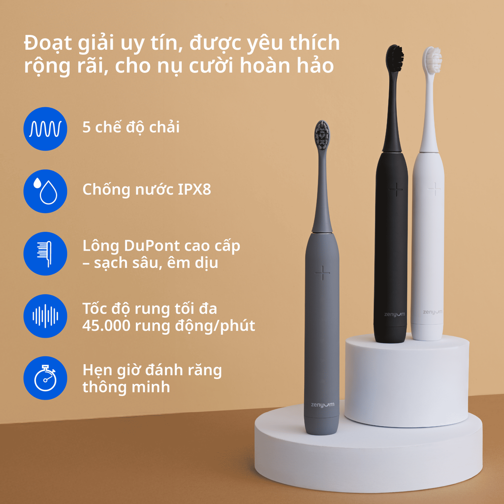  [MUA 1 TẶNG 1] BÀN CHẢI ĐIỆN ZENYUM SONIC 2.0 