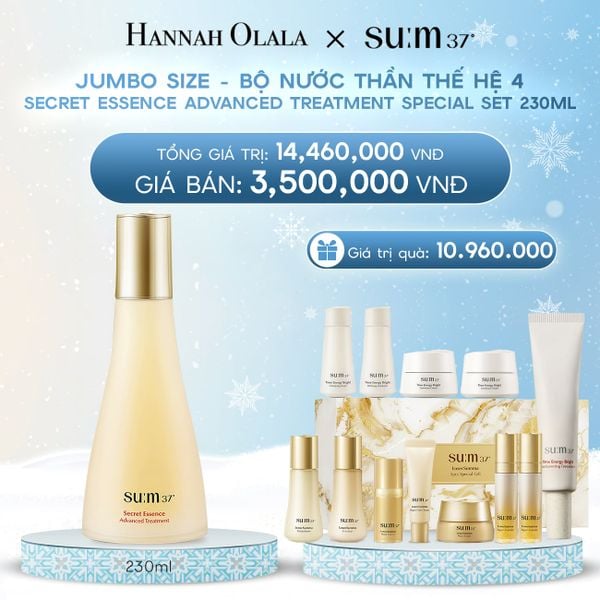  DEAL 2: JUMBO SIZE - BỘ NƯỚC THẦN THẾ HỆ 4 SU:M37 SECRET ESSENCE ADVANCED TREATMENT SPECIAL SET 230ML 