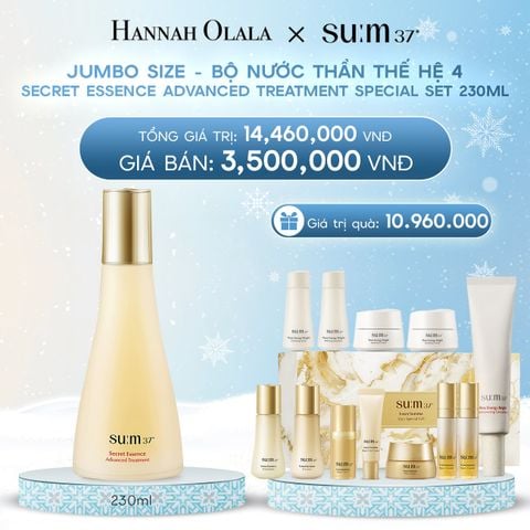  DEAL 2: JUMBO SIZE - BỘ NƯỚC THẦN THẾ HỆ 4 SU:M37 SECRET ESSENCE ADVANCED TREATMENT SPECIAL SET 230ML 