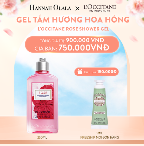  A458_DEAL 1B: GEL TẮM HƯƠNG HOA HỒNG L'OCCITANE ROSE SHOWER GEL 250ML 