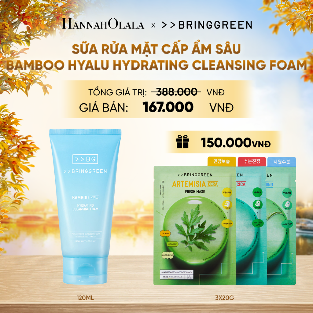  SỮA RỬA MẶT BAMBOO HYALU HYDRATING CLEANSING FOAM 120ML - E524 