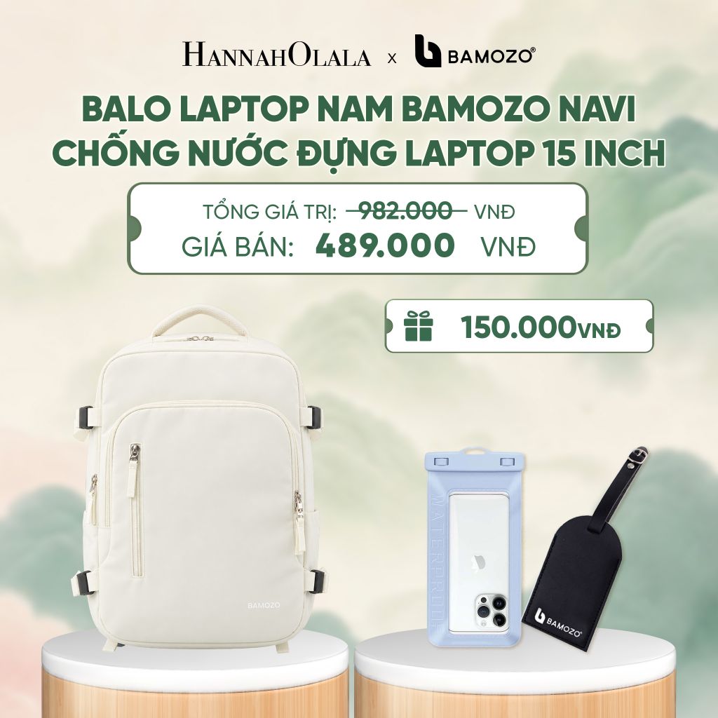  BALO LAPTOP NAM BAMOZO NAVI ĐA NĂNG CHỐNG NƯỚC ĐỰNG LAPTOP 15 INCH CÓ NGĂN ĐỰNG GIÀY ĐI LÀM CÔNG TÁC (TAG THẺ DA CHỐNG THẤT LẠC + TÚI ĐỰNG ĐIỆN THOẠI CHỐNG NƯỚC) - A738 